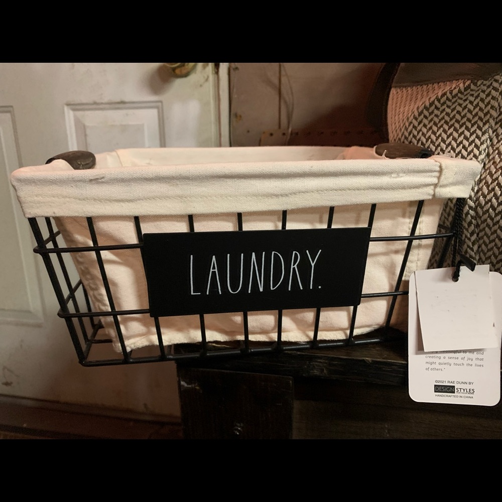 Rae Dunn Laundry Basket